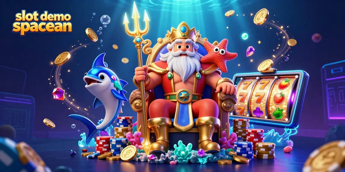 Experience the thrill of slot demo spaceman with vibrant slot reels and exciting casino elements in a dynamic scene.