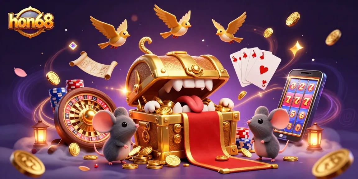 Experience wealth and excitement at hon68 with treasure chests and high-stakes gaming action.
