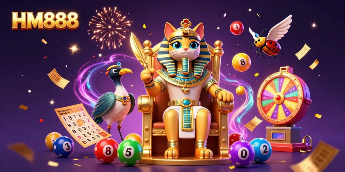 Engage with thrilling lottery games at HM888 featuring dynamic scenes of fun and celebration.