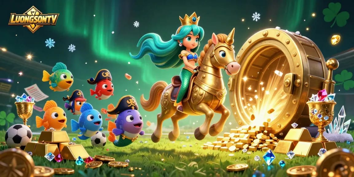 LUONGSONTV immerses you in sports betting excitement with vibrant characters and dynamic betting visuals.