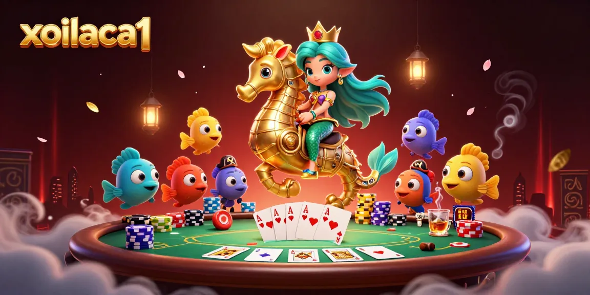 Experience winning strategies with xoilaca1 in this vibrant online gambling scene featuring poker elements.