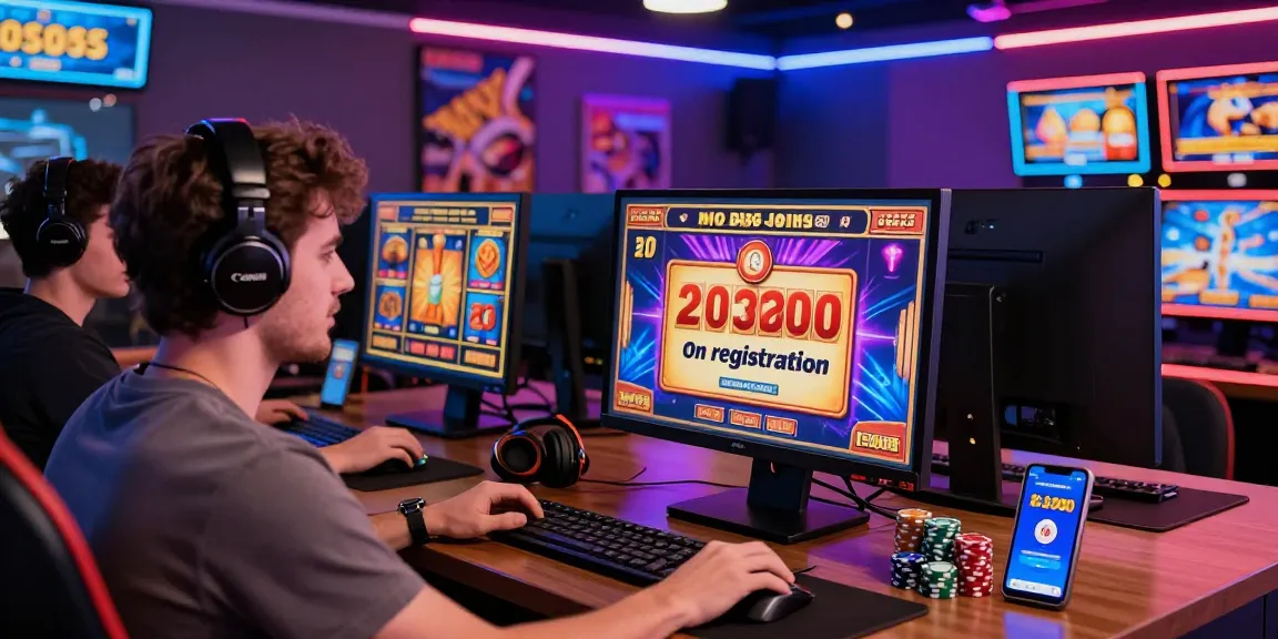 Exciting online gaming moment with free spins on registration uk offer, player engaging in vibrant slot game.