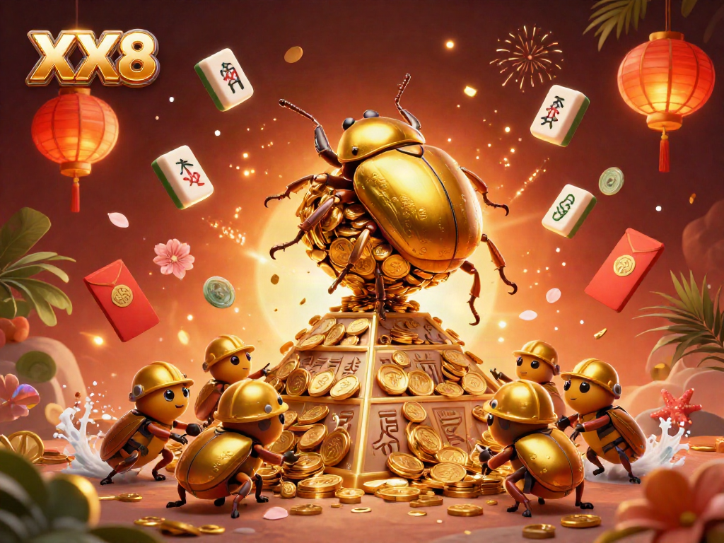 Experience the thrill of XX8 with dynamic characters and exciting casino elements vibrantly illustrated.