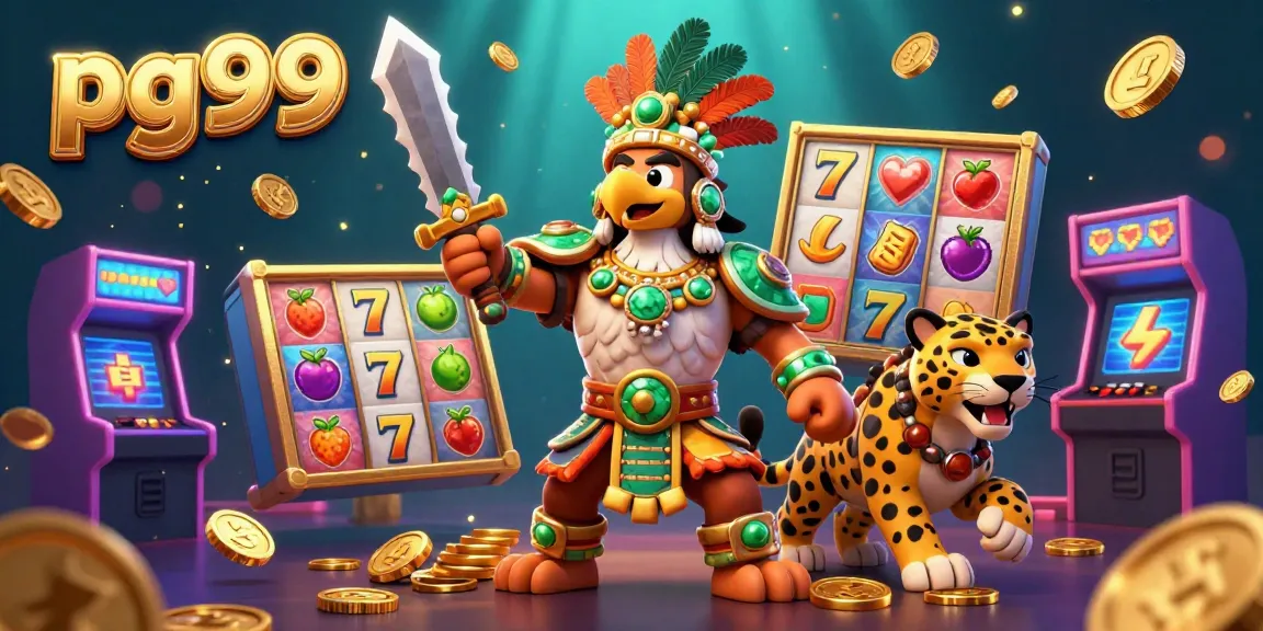 Experience thrilling jackpot action with pg99's colorful slot elements and vibrant 3D warriors.