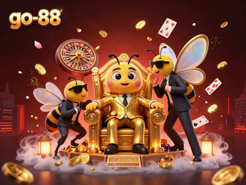 Experience thrilling gameplay at go-88 with a visually rich 3D casino scene highlighting interactive characters and stunning elements.