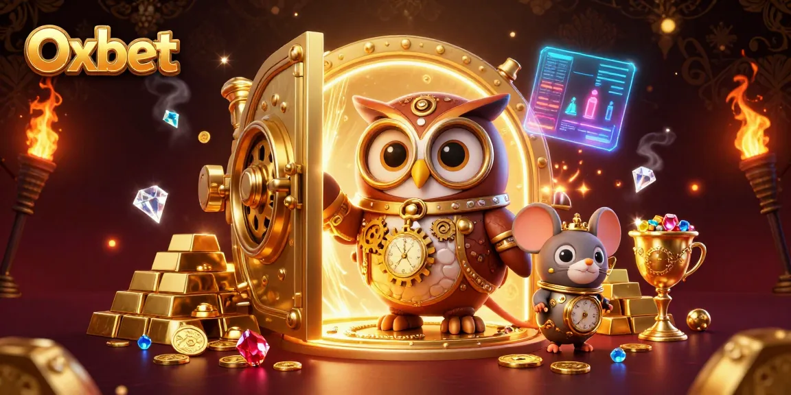 Experience the excitement of Oxbet with a vibrant 3D casino illustration showcasing rich, dynamic gaming elements.