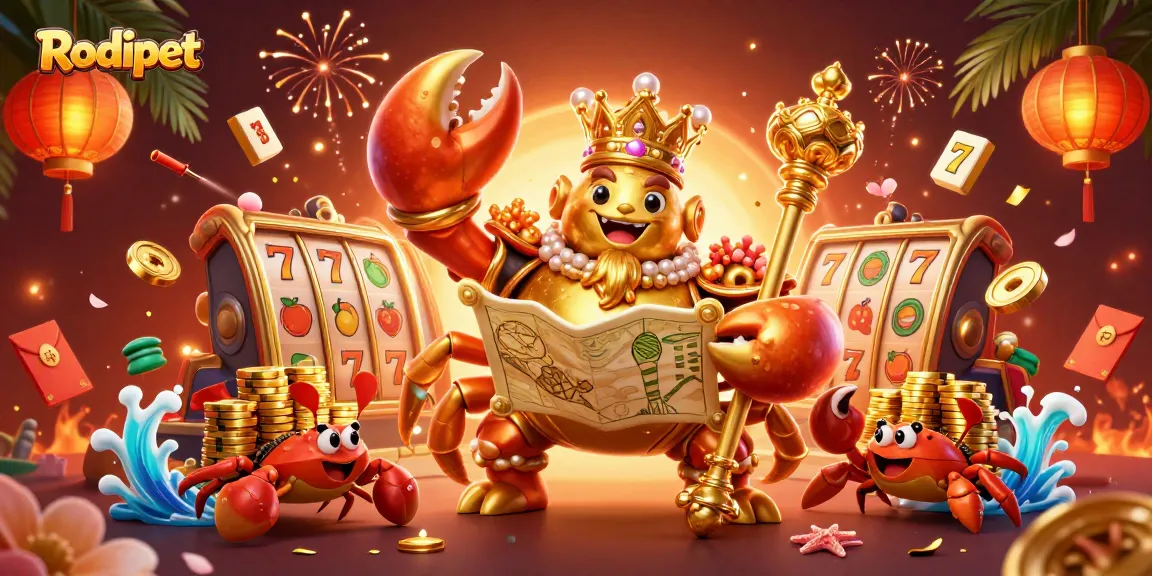 Engage with the thrilling Rodipet casino experience featuring golden crab emperor and lively game elements.
