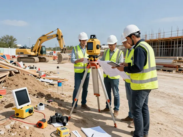 GPR Survey London with engineers using Ground Penetrating Radar at a construction site.