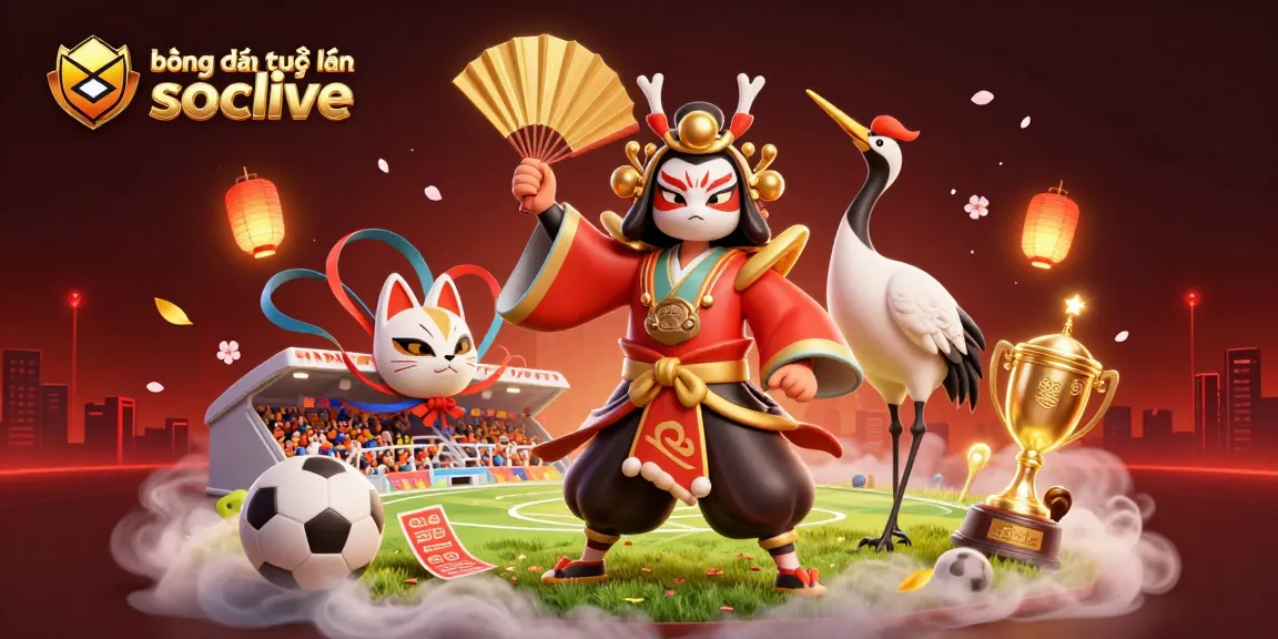 Bóng đá trực tuyến socolive showcases a vibrant sports betting scene with dynamic characters and rich game elements.