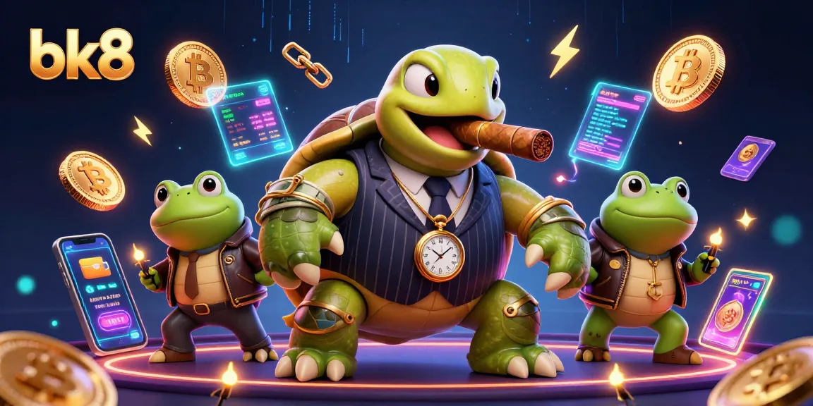 Experience epic gaming wins with bk8, featuring a vibrant 3D casino scene