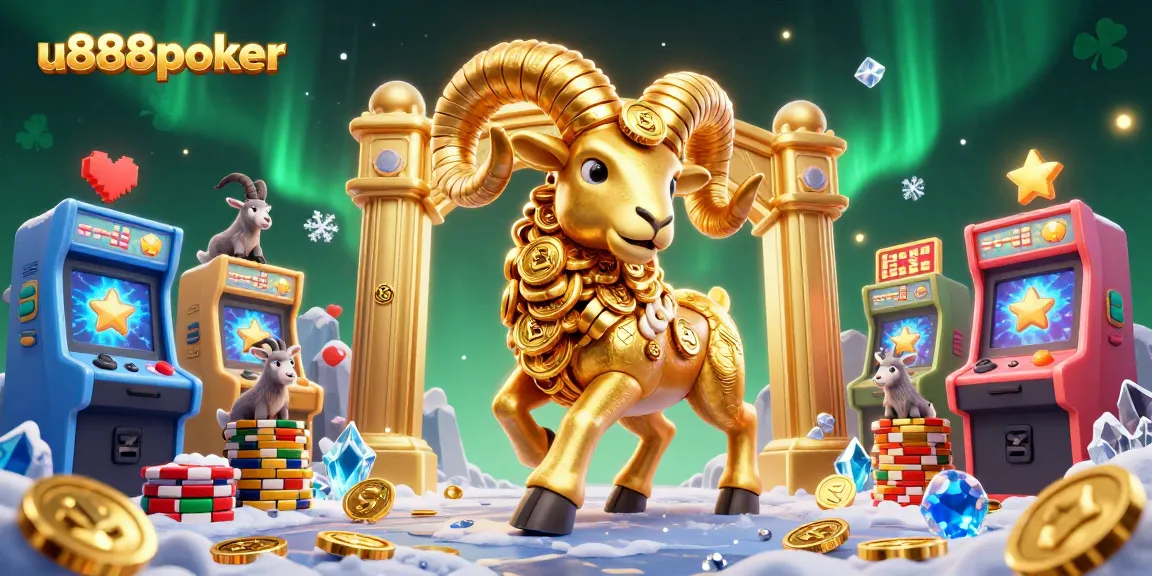 u888poker showcases a vibrant 3D gaming scene filled with excitement and rich casino elements.