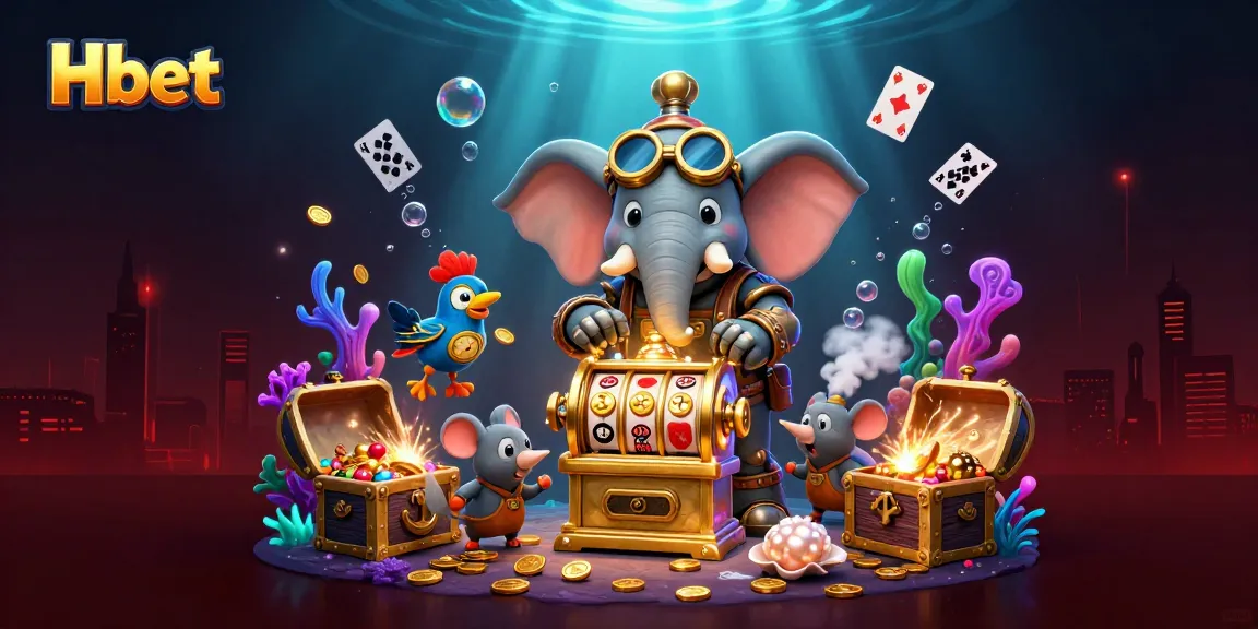 Experience the thrill of Hbet with a vibrant steampunk-themed casino scene full of excitement!