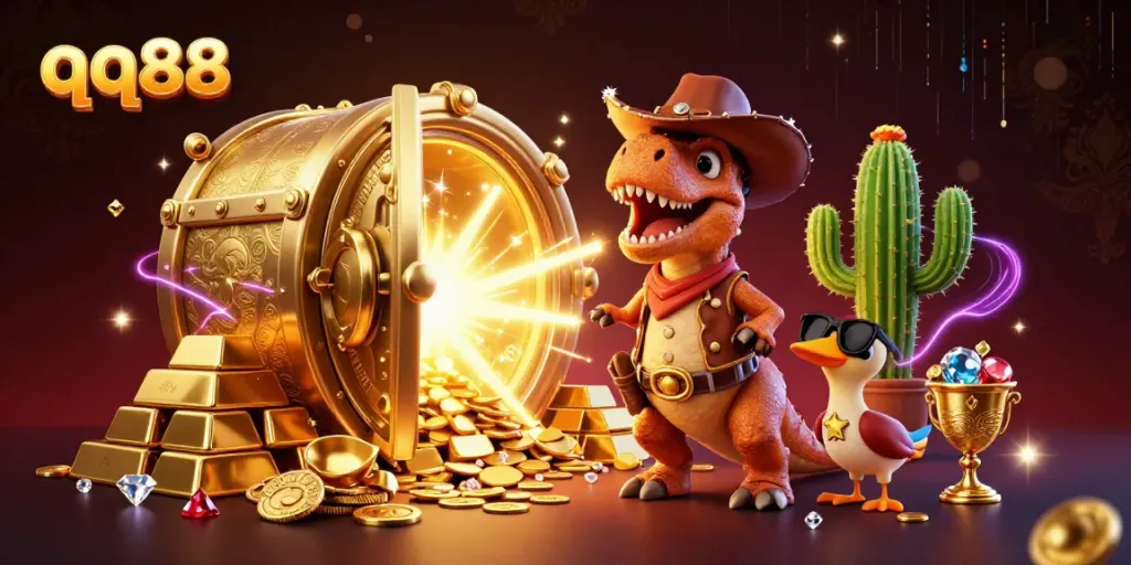 Experience thrilling jackpots at qq88 with vibrant arcade elements and enchanting treasures.