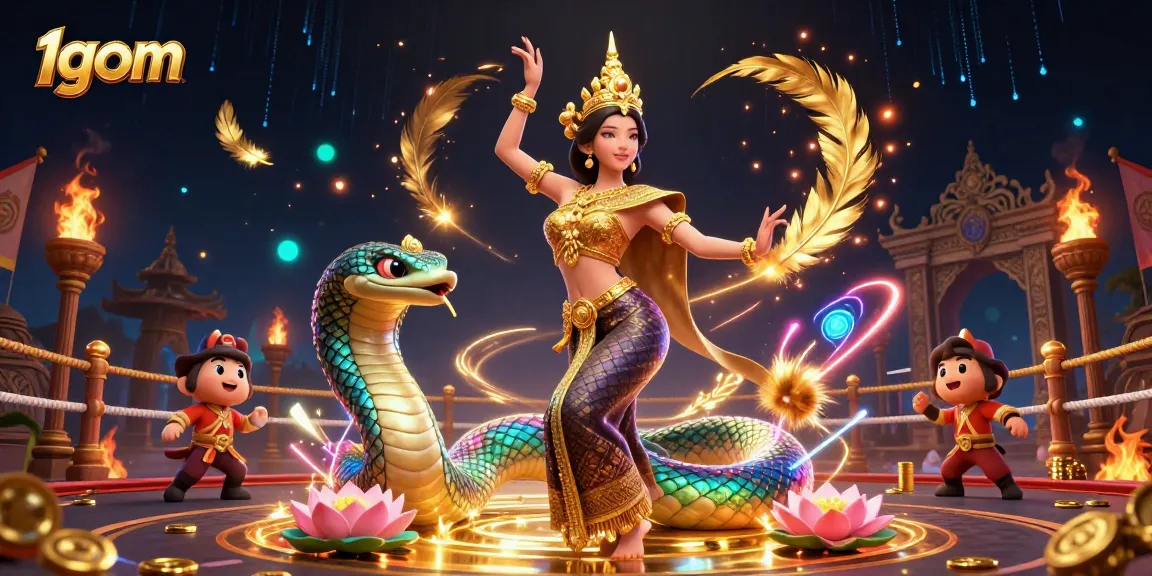 Experience winning strategies on 1gom with a stunning Thai dancer amid vibrant betting elements.