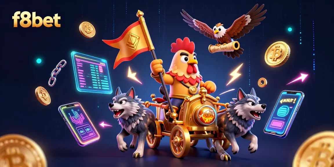 Bet on f8bet with vibrant 3D illustrations bringing the thrill of online gambling to life.