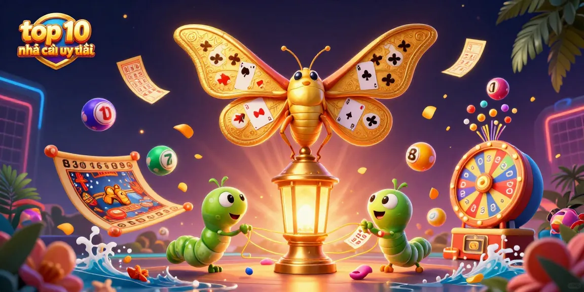 Experience the excitement of top 10 nhà cái uy tín with colorful lottery balls and vibrant casino elements