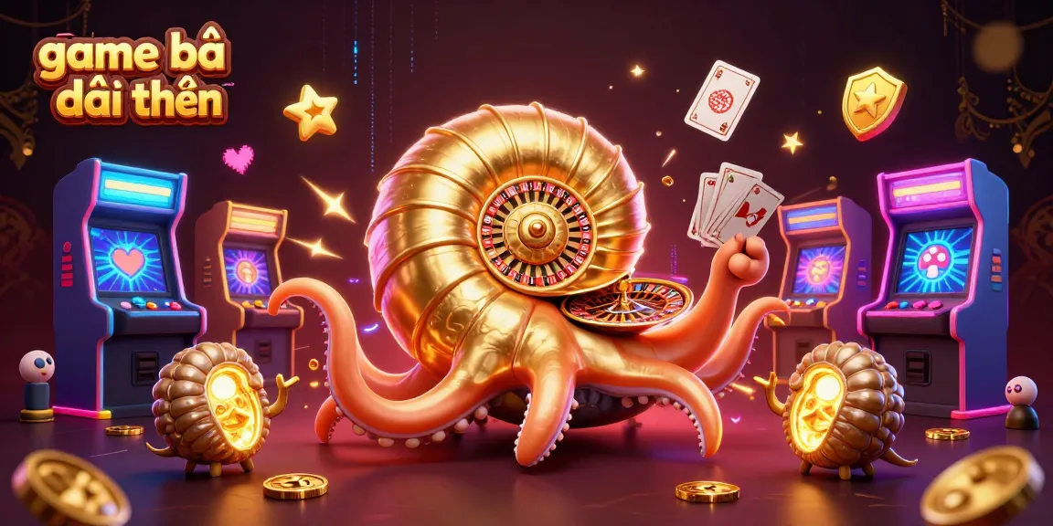 Engage in game bài đổi thưởng with exciting 3D casino action featuring a giant nautilus and glowing game elements.