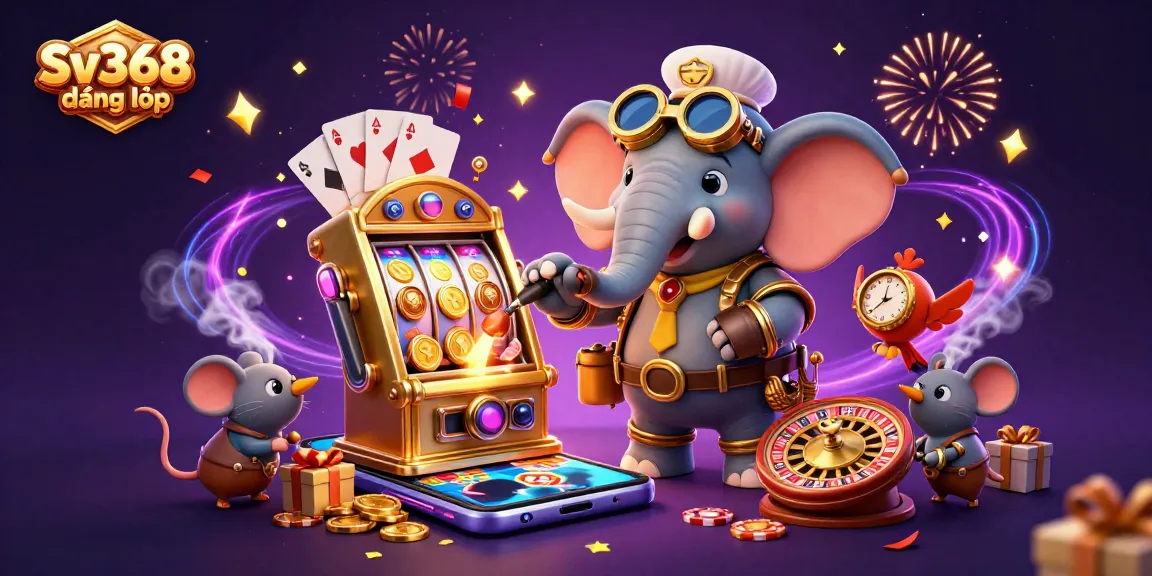 Experience Sv368 đăng nhập with vibrant 3D casino elements attracting enthusiastic players.