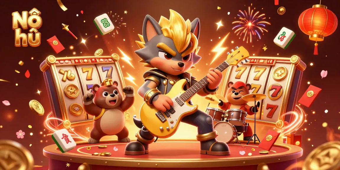 Engage in thrilling Nổ hũ adventures with vibrant 3D characters and festive gaming elements