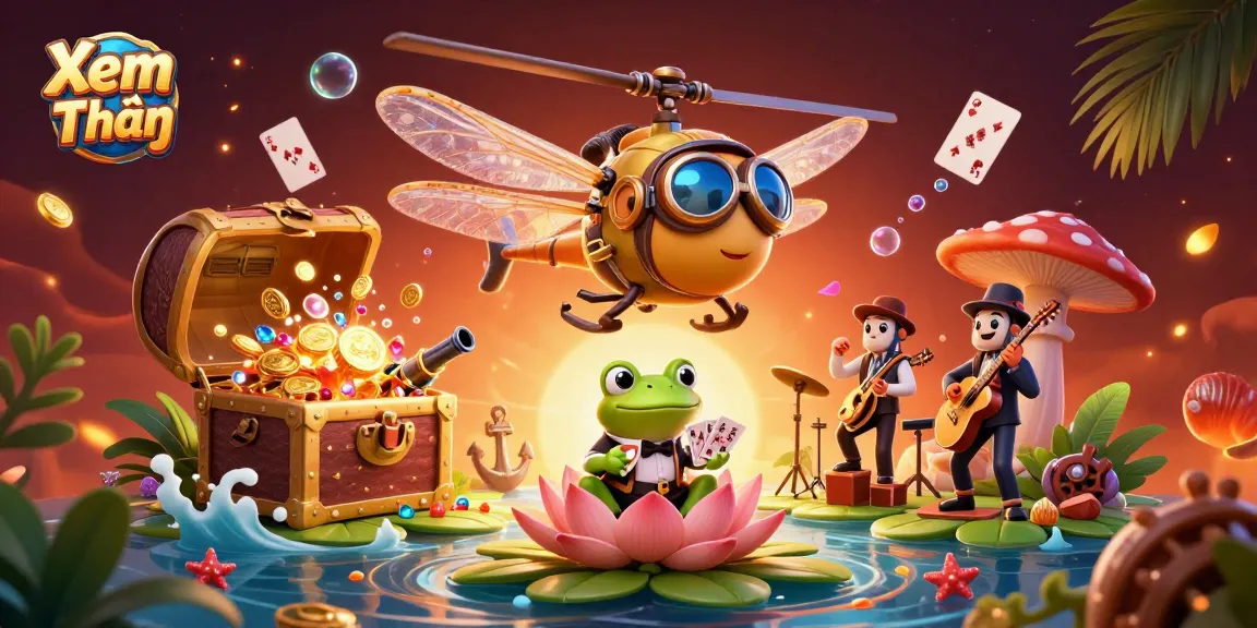 Xem Thêm the excitement of gambling with a vibrant 3D casino scene featuring unique characters and rich decorations.