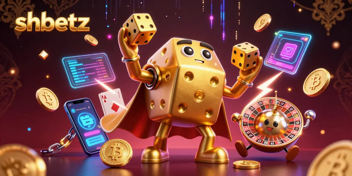 Experience thrilling gameplay with shbetz as golden dice juggle amidst cryptocurrency elements, enhancing your online gaming.