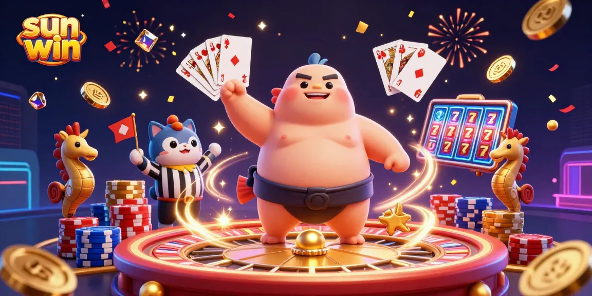 Join the exciting world of sun win as a fugu champion emerges in a vibrant casino underwater scene.