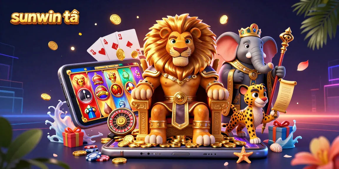 Engage with sunwin tải, featuring vibrant casino characters and exciting gaming elements.
