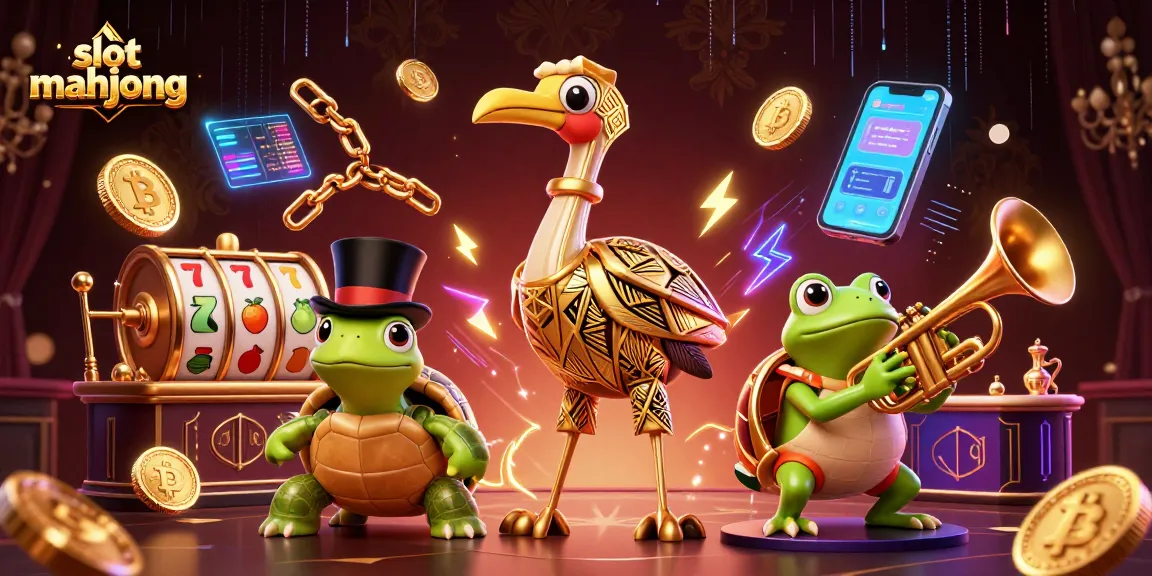 Experience the excitement of slot mahjong with vibrant gaming elements and whimsical characters in action.